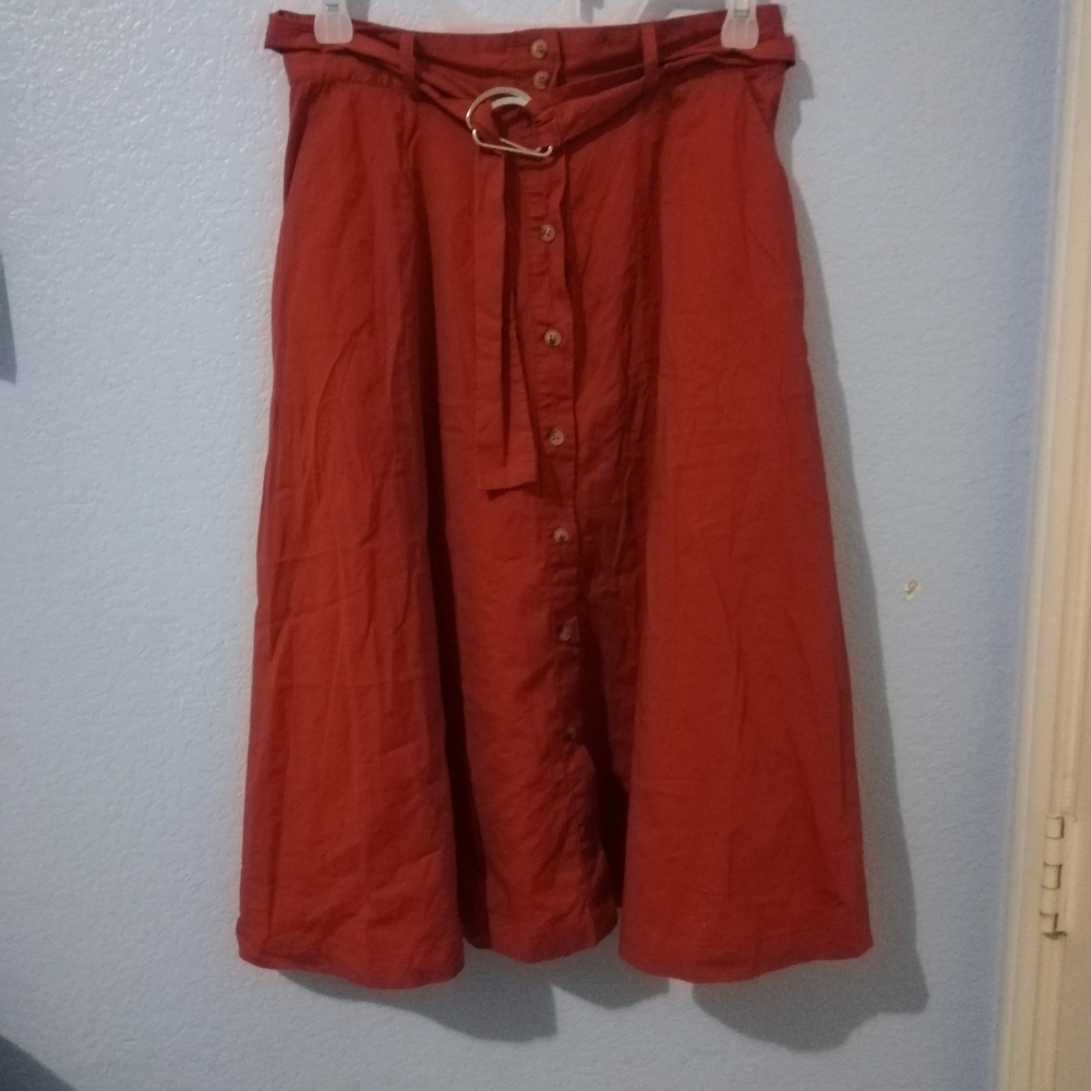 Burnt Orange Forever 21 Skirt
